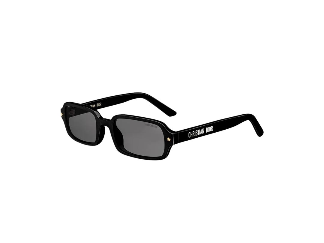 Dior Dior Pacific S3F In Black Rectangular Acetate Frame With Gray Lenses