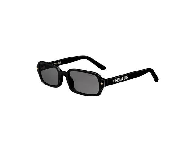 Dior Dior Pacific S3F In Black Rectangular Acetate Frame With Gray Lenses - view 1
