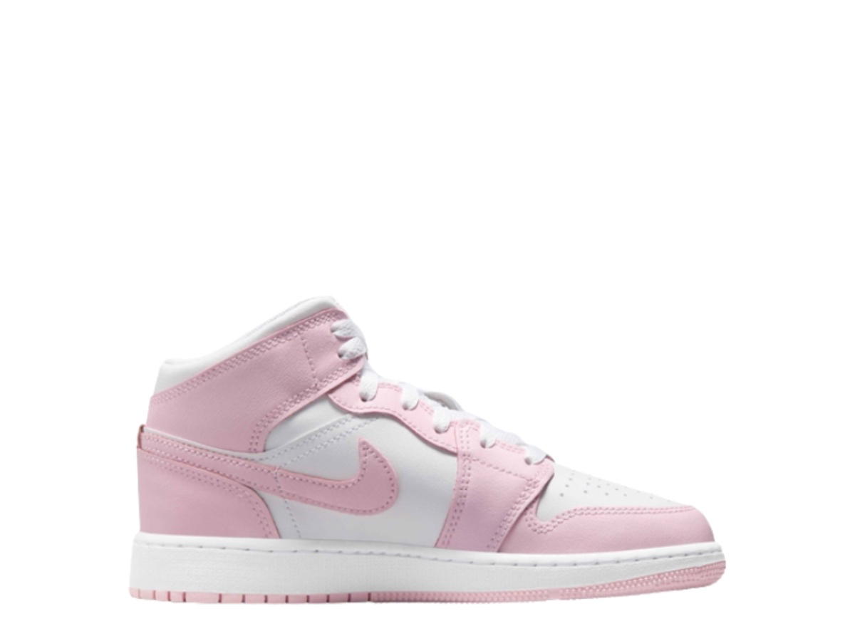 Jordan Nike Air Jordan 1 Mid Pink Foam Fire Red (GS)