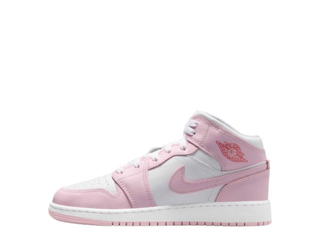 Jordan Nike Air Jordan 1 Mid Pink Foam Fire Red (GS) - view 2