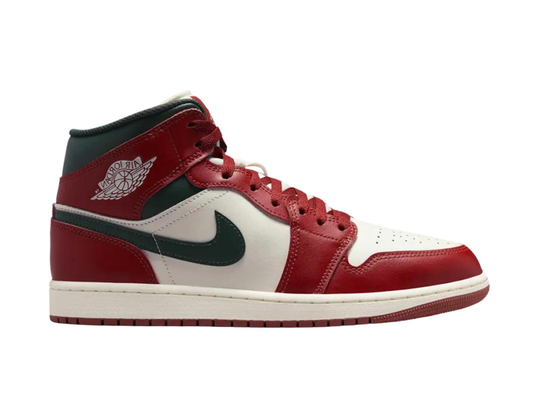 Jordan Jordan Air 1 Mid Sail Pure Platinum Redstone