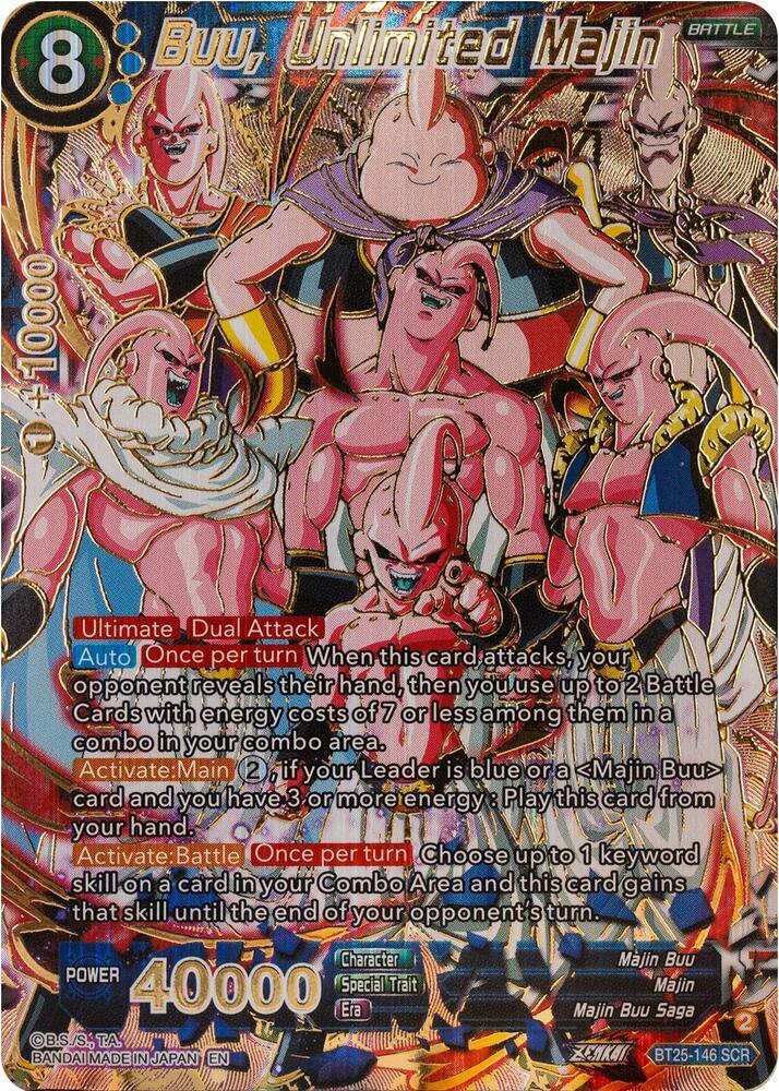 Dragon Ball Dragon Ball Buu, Unlimited Majin Secret Rare [BT25-146] - Legend of the Dragon Balls