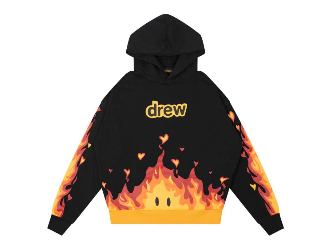Drew House drew house Fire Hoodie Black