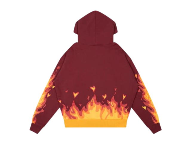Drew House Drew House Fire Hoodie Burgundy - view 2