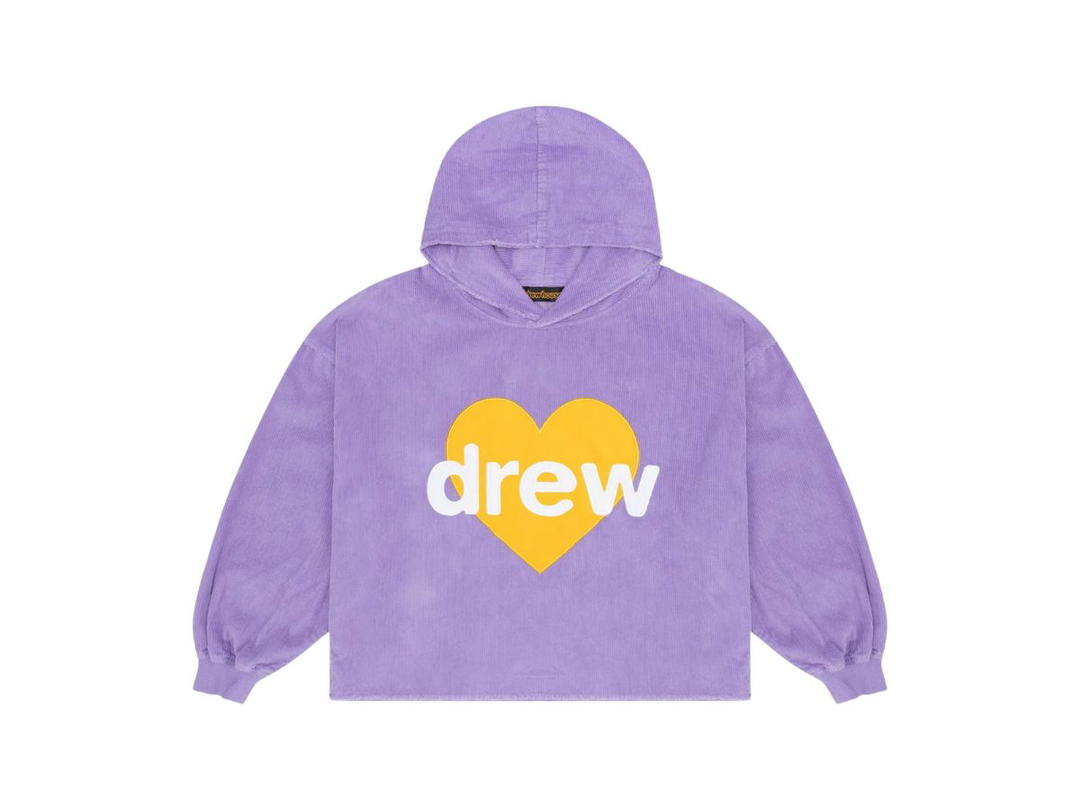 Drew House drew house Infinite Love Corduroy Boxy Hoodie Lavender