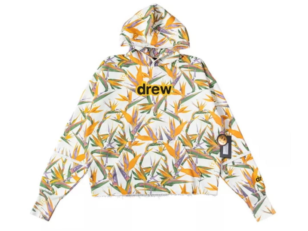 Drew House Drew House Secret Deconstructed Hoodie Bird Of Paradise Letter Stitching Sweatshirt
