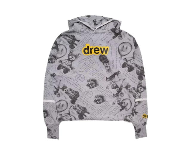 Drew House drew house Secret Deconstructed Hoodie Idears Heather Grey - view 1