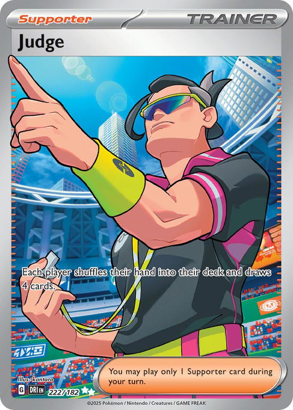 Pokemon Pokemon Judge UR [DRI 222/182] Scarlet & Violet "Destined Rivals" (EN)