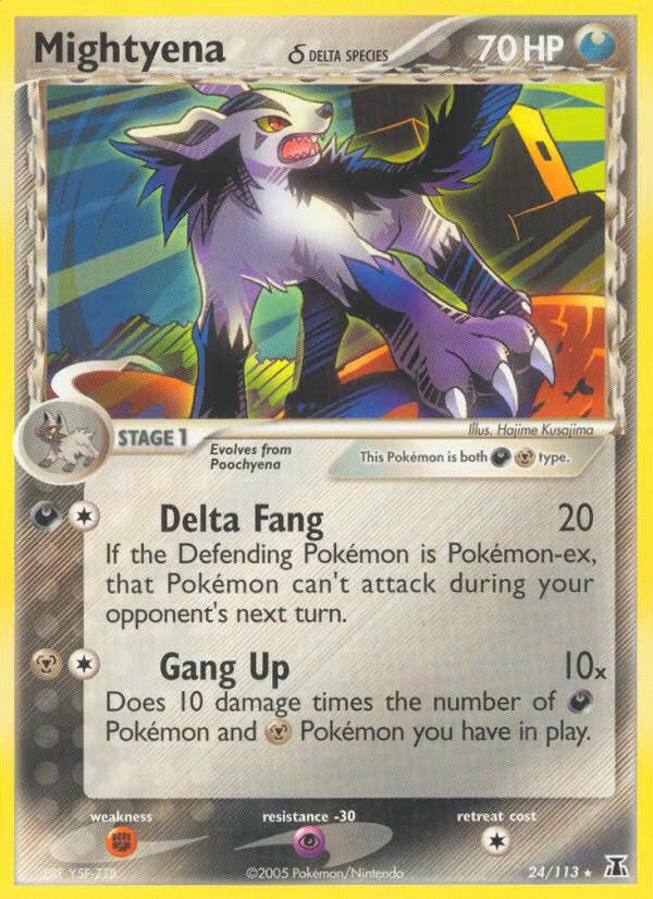 Pokemon Pokemon Mightyena δ R [DS 24/113] EX "Delta Species" [ReverseHolo] (EN)