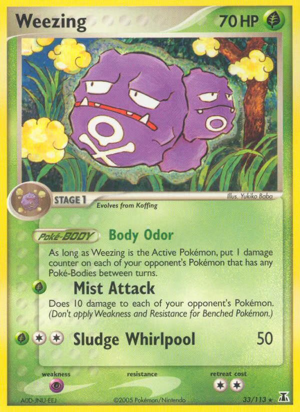 Pokemon Pokemon Weezing R [DS 33/113] EX "Delta Species" [ReverseHolo] (EN)