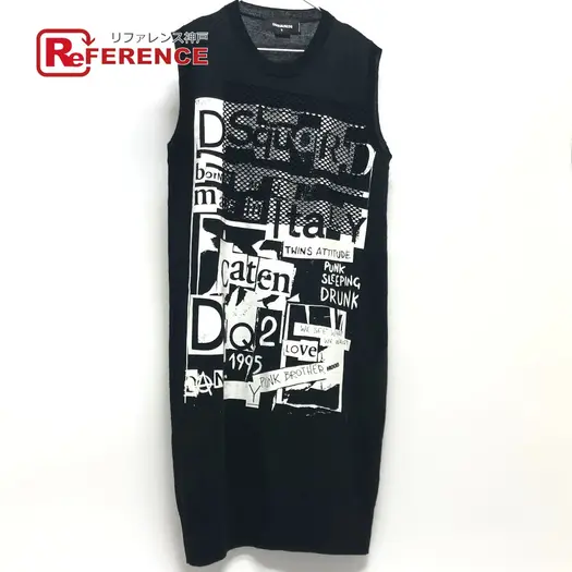 Buy DSQUARED2 Sleeveless Knit Dress Apparel Dress acrylic Black/SilverHardware at Sasom – Authentic and Ready to Ship