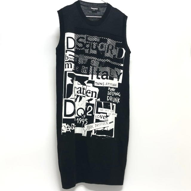 Dsquared2 DSQUARED2 Sleeveless Knit Dress Apparel Dress acrylic Black/SilverHardware - view 2