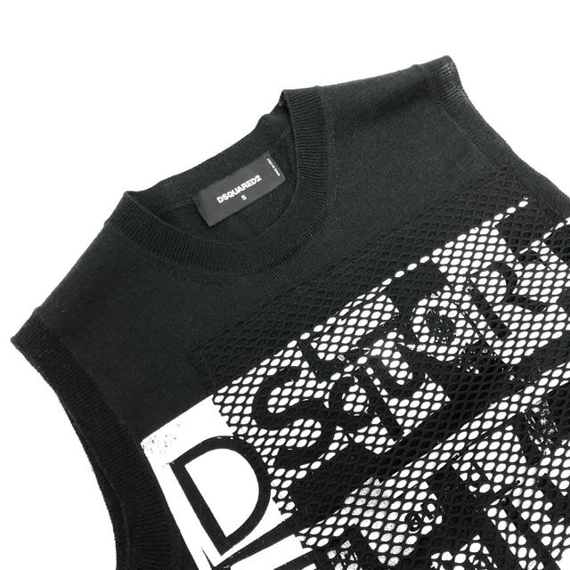 Dsquared2 DSQUARED2 Sleeveless Knit Dress Apparel Dress acrylic Black/SilverHardware - view 4