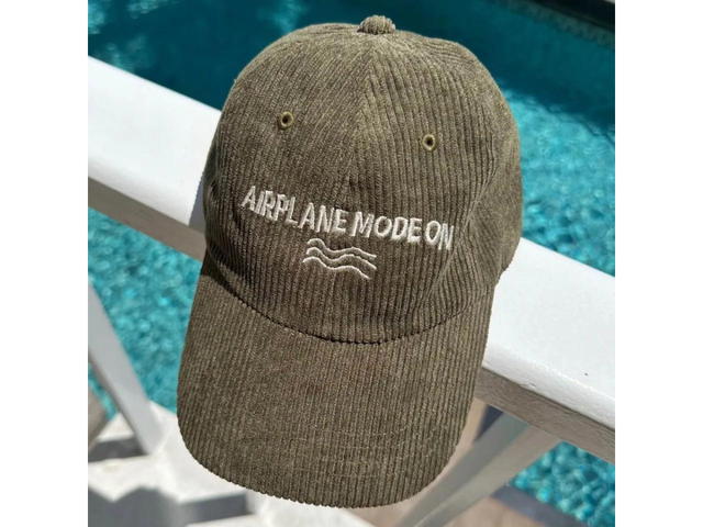 DUCKYBOY Duckyboy Airplane Mode On Corduroy Cap Olive - view 2