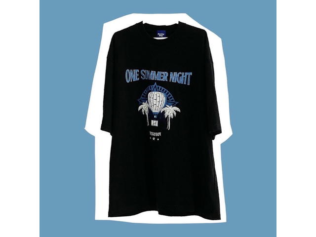 DUCKYBOY Duckyboy One Summer Night Oversized Tee Black - view 2