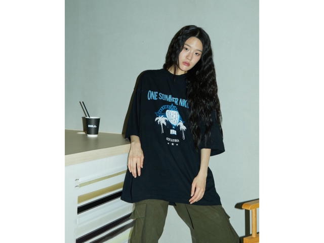 DUCKYBOY Duckyboy One Summer Night Oversized Tee Black - view 3