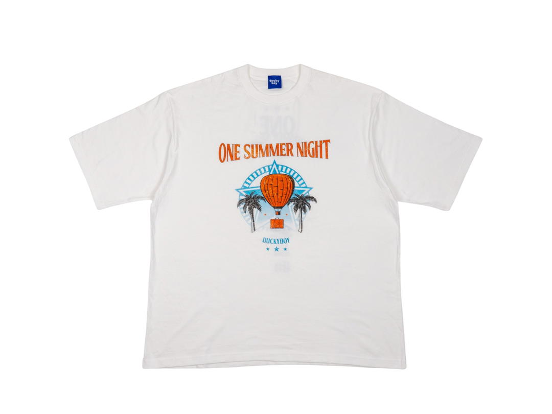 DUCKYBOY Duckyboy One Summer Night Oversized Tee White