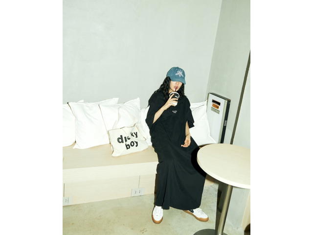 DUCKYBOY Duckyboy Oversized Maxi Dress Black - view 3