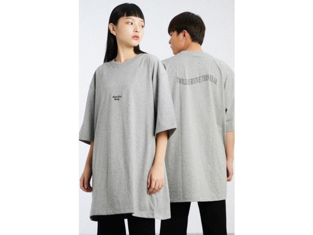 DUCKYBOY Duckyboy Oversized Tee I Will Survive This Year Smoke - view 2
