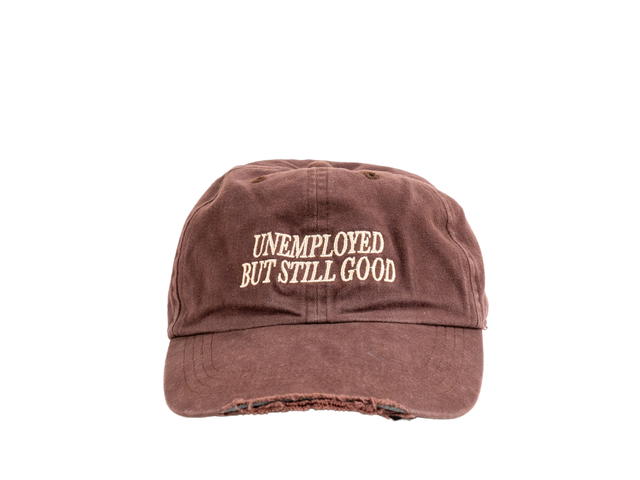DUCKYBOY Duckyboy Ripped Cap Unemployed But Still Good Brown - view 1