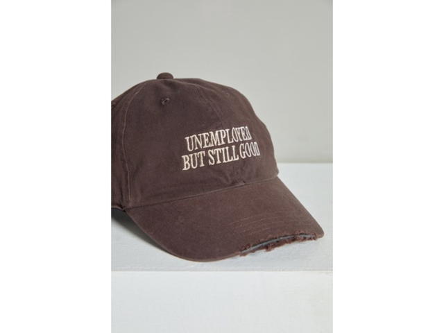 DUCKYBOY Duckyboy Ripped Cap Unemployed But Still Good Brown - view 3