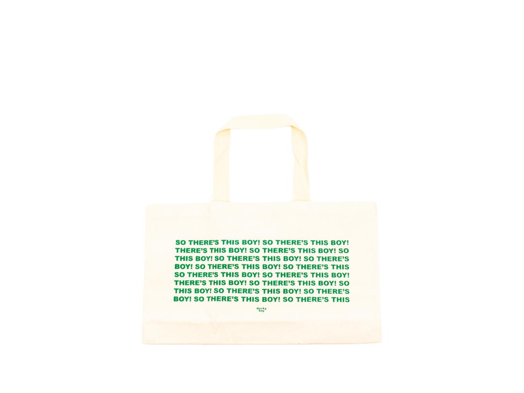DUCKYBOY Duckyboy So There's This Boy Tote Ivory Green