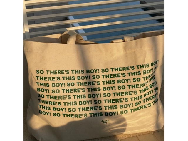 DUCKYBOY Duckyboy So There's This Boy Tote Ivory Green - view 2