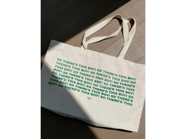 DUCKYBOY Duckyboy So There's This Boy Tote Ivory Green - view 3