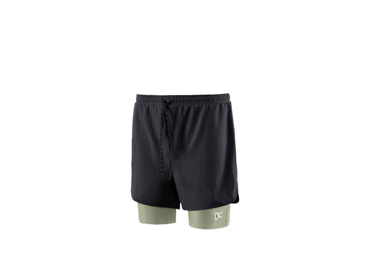 District Vision District Vision Layered Pocketed Trail Shorts Black/Ash