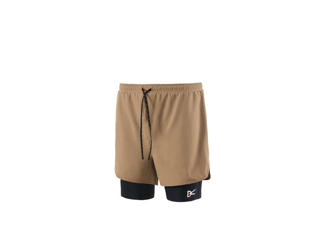 District Vision District Vision Layered Pocketed Trail Shorts Morel/Black - view 1