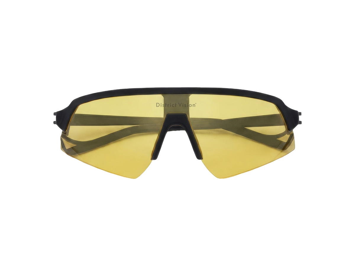 District Vision District Vision Choji Turbo Blade Glasses Black D+ Sports Yellow Lenses