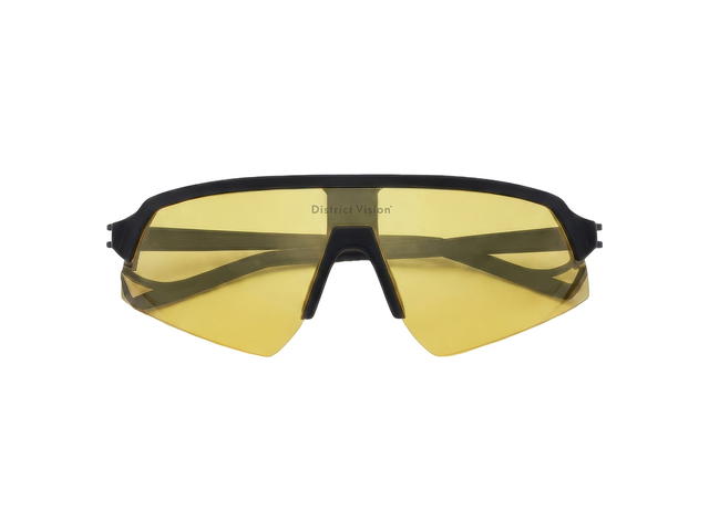 District Vision District Vision Choji Turbo Blade Glasses Black D+ Sports Yellow Lenses - view 1