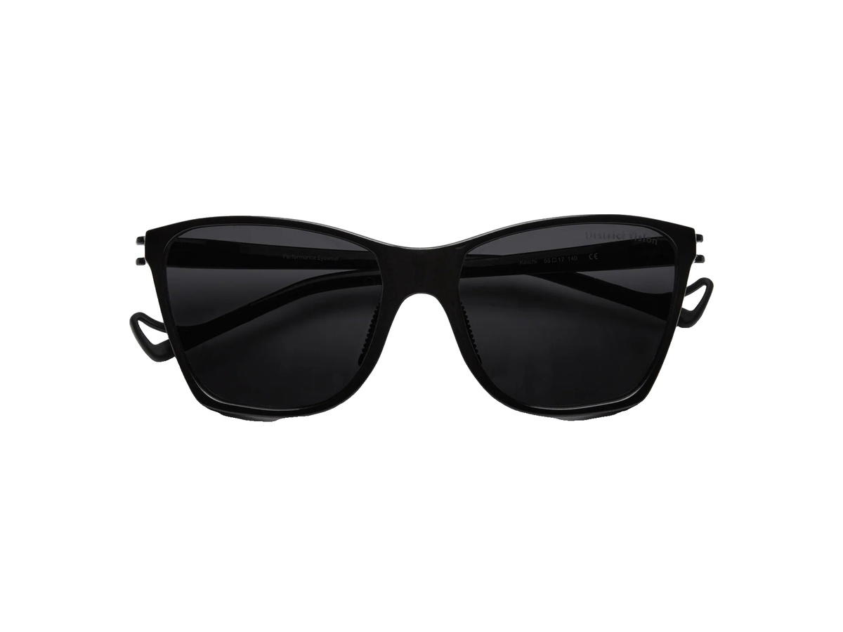 District Vision District Vision Keiichi Standard Glasses Metallic Black D+ Onyx Mirror Lenses