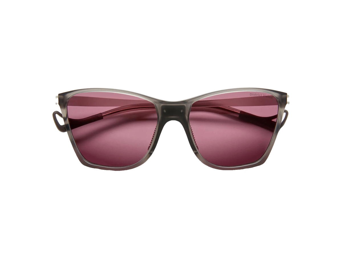 District Vision District Vision Keiichi Standard Glasses Gray D+ Black Rose Lenses