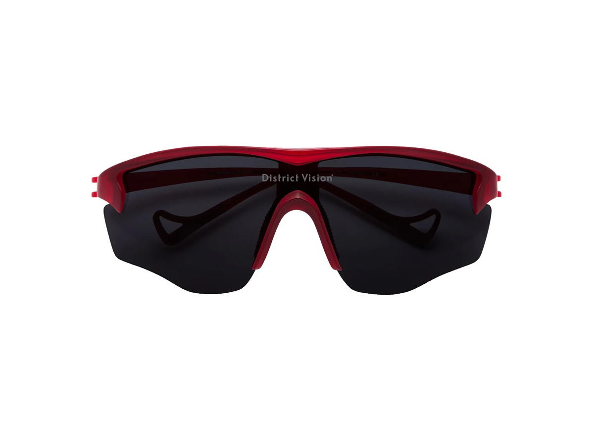 District Vision District Vision Junya Racer Glasses Ruby D+ Onyx Mirror Lenses