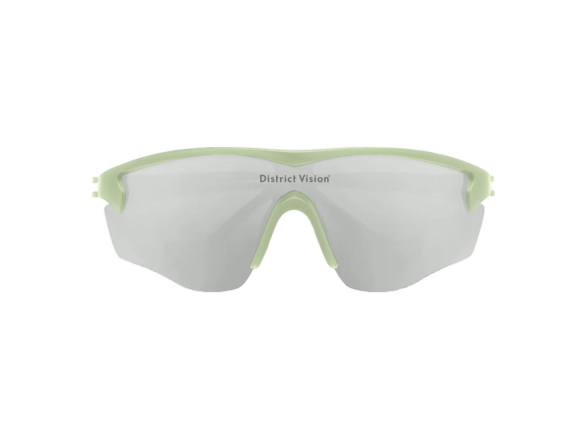 District Vision District Vision Junya Racer Glasses Pistachio D+ Silver Flash Mirror Lenses