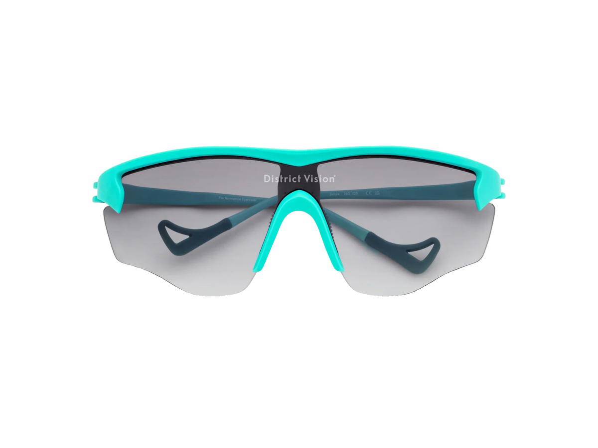District Vision District Vision Junya Racer Glasses Turquoise D+ Gray Gradient Lenses