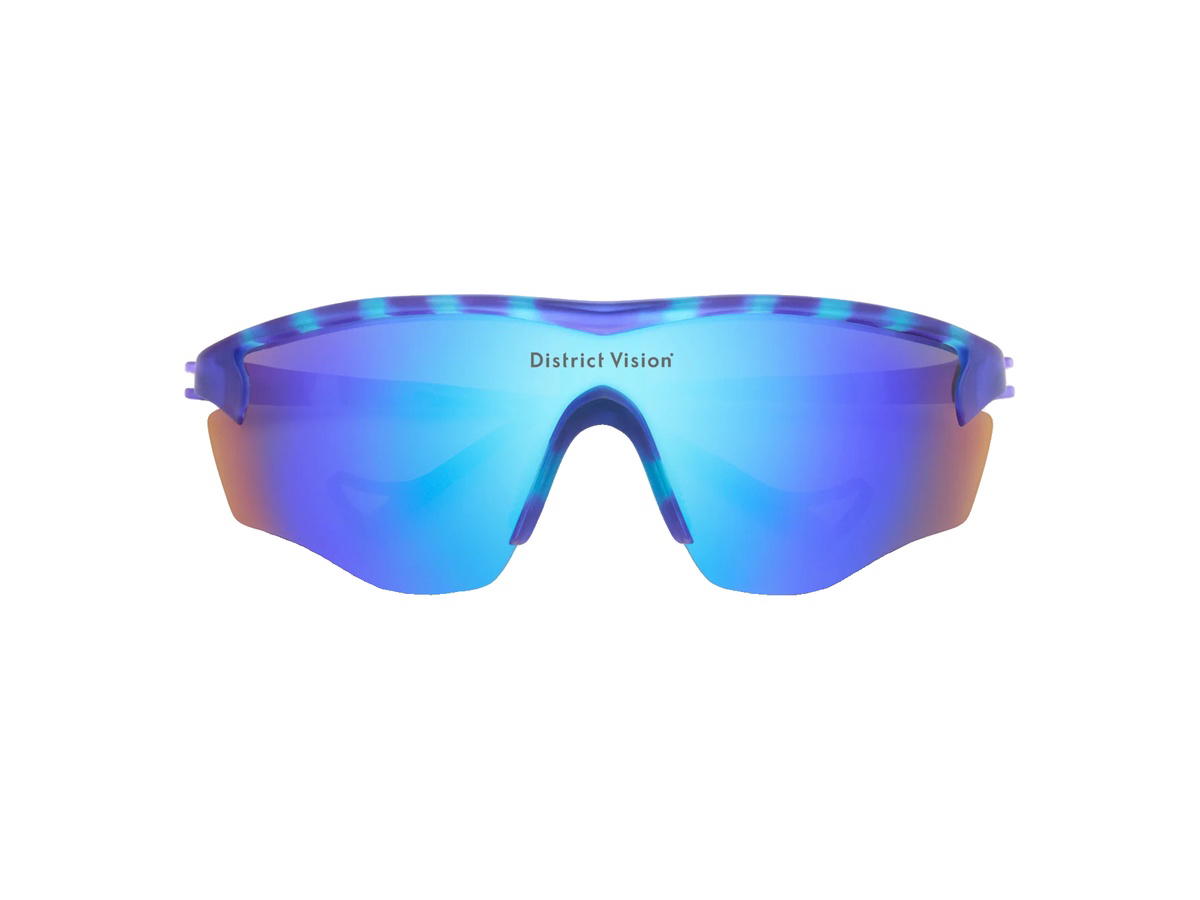 District Vision District Vision Junya Racer Glasses Violet Tortoise D+ Indigo Mirror Lenses