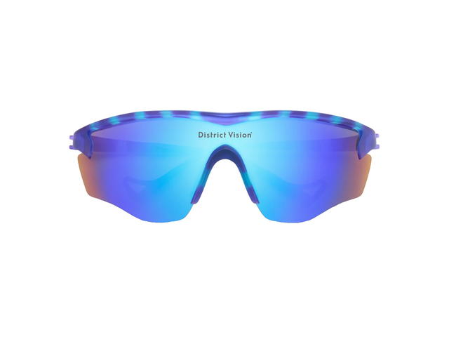 District Vision District Vision Junya Racer Glasses Violet Tortoise D+ Indigo Mirror Lenses - view 1