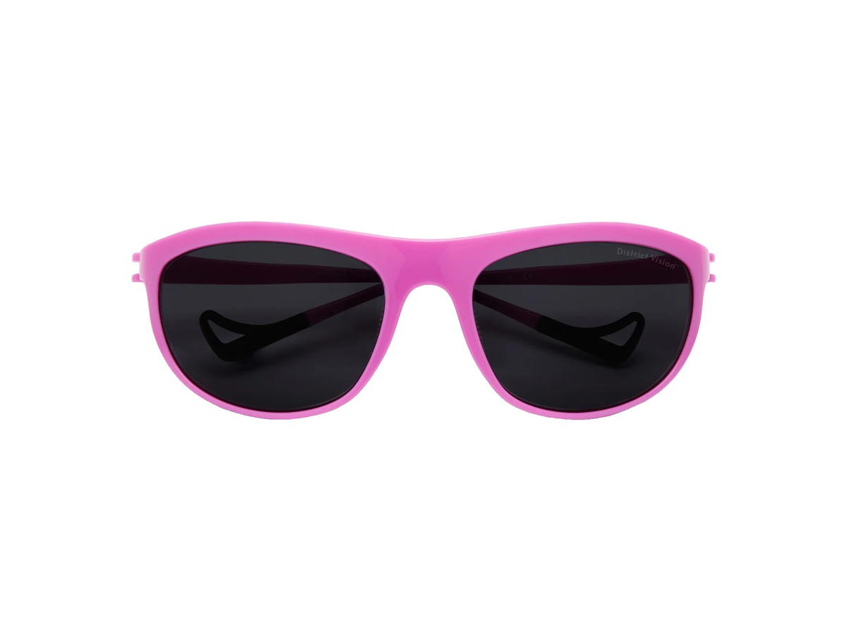 District Vision District Vision Takeyoshi Altitude Master Glasses Pink D+ Onyx Mirror Lenses