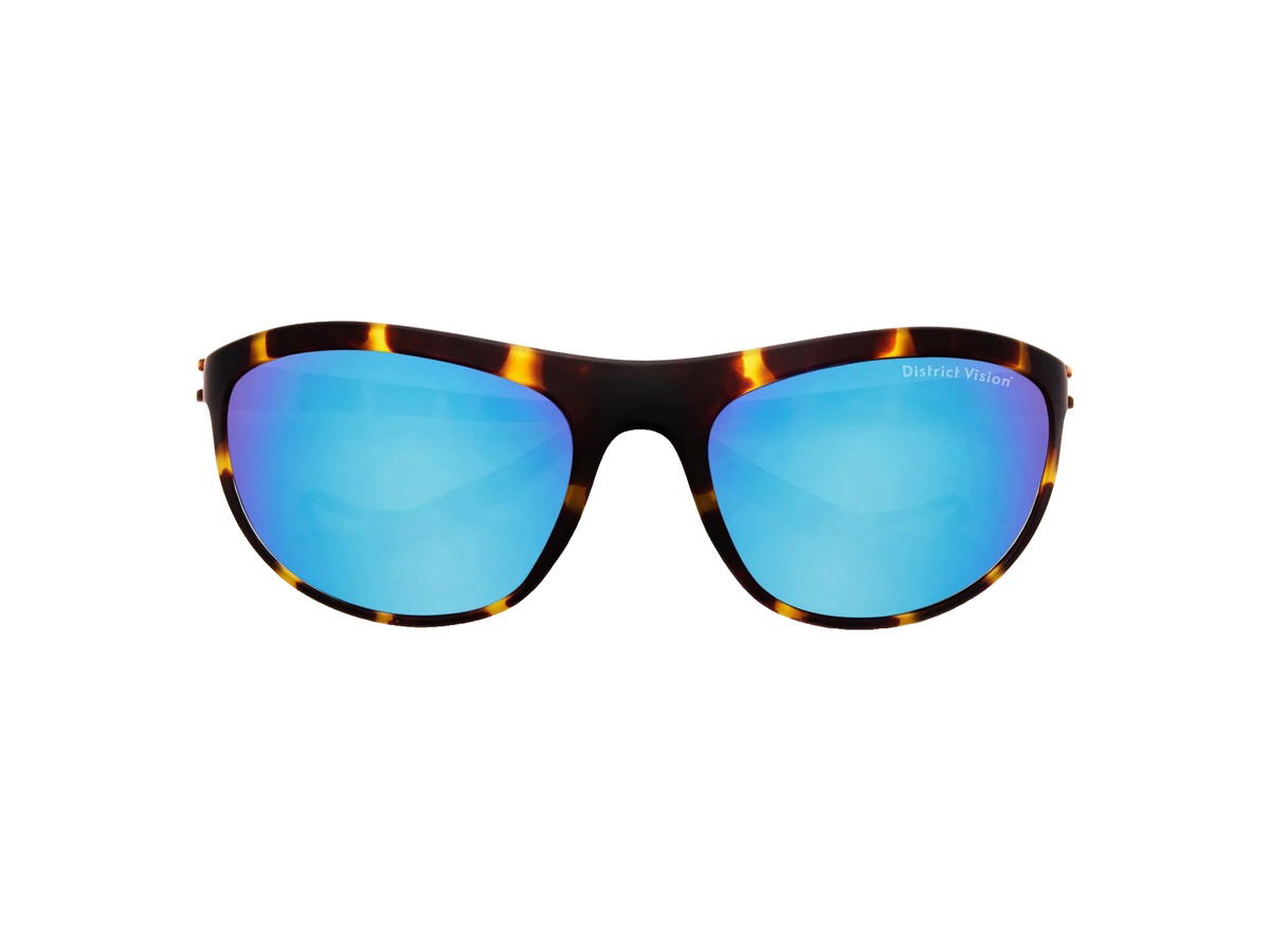 District Vision District Vision Takeyoshi Altitude Master Glasses Tortoise D+ Blue Mirror Lenses