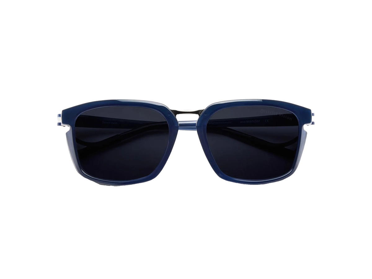 District Vision District Vision Keita Summit Ti Glasses Midnight D+ Blue Ice Lenses