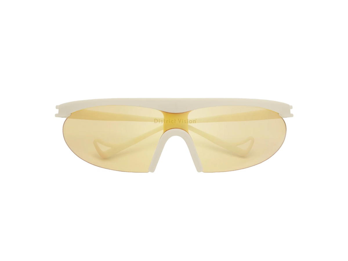 District Vision District Vision Koharu Eclipse Glasses Limestone D+ Sports Yellow Mirror Lenses