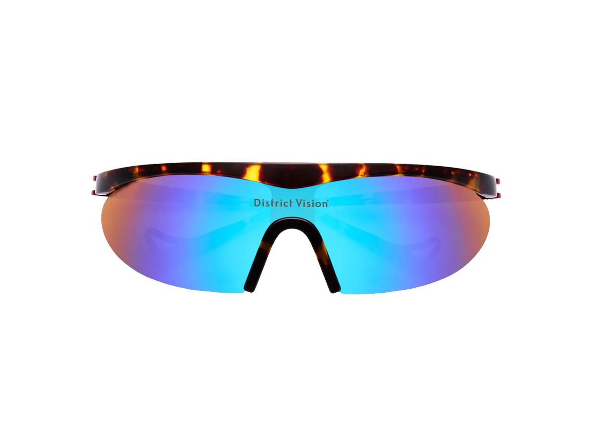 District Vision District Vision Koharu Eclipse Glasses Tortoise D+ Blue Mirror Lenses