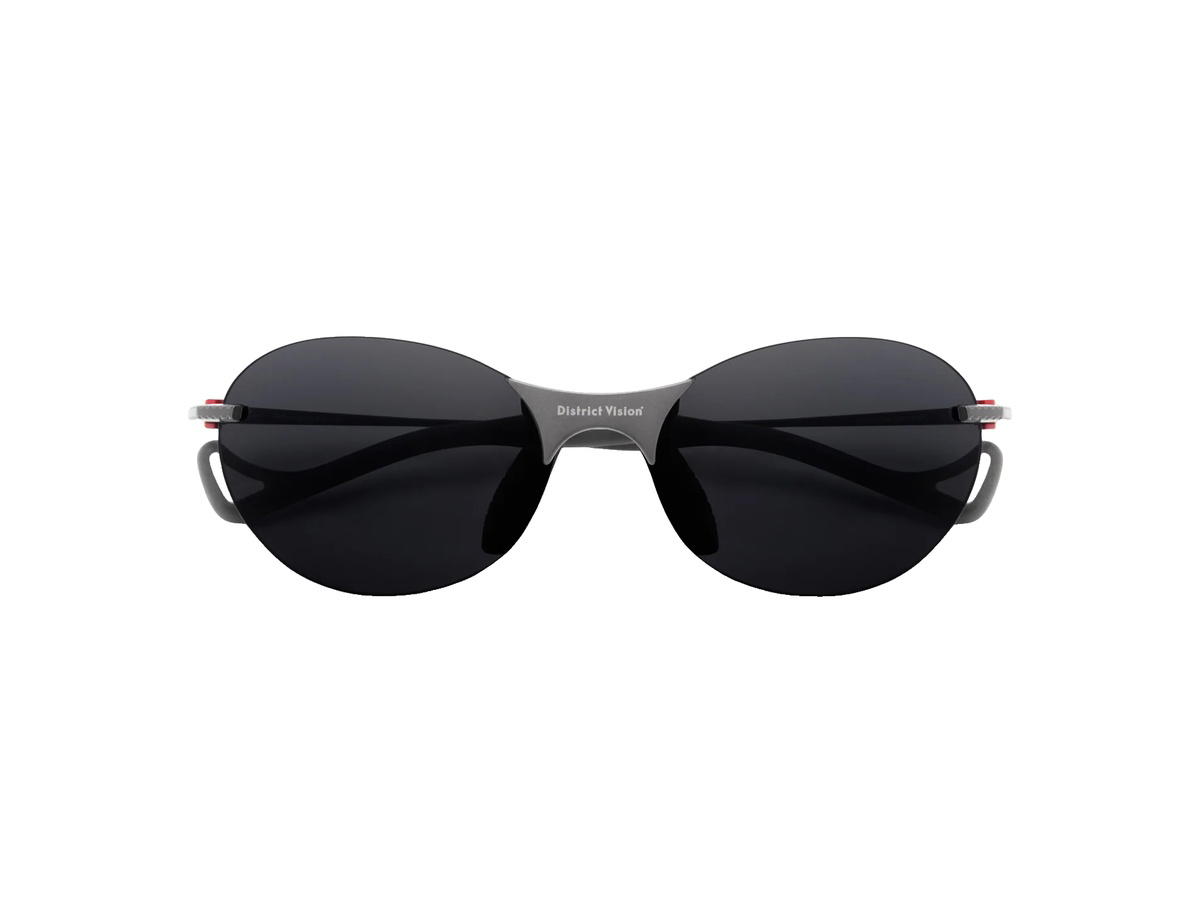 District Vision District Vision Mami Vantage Ti Glasses GraphiteD+ Onyx Mirror Lenses