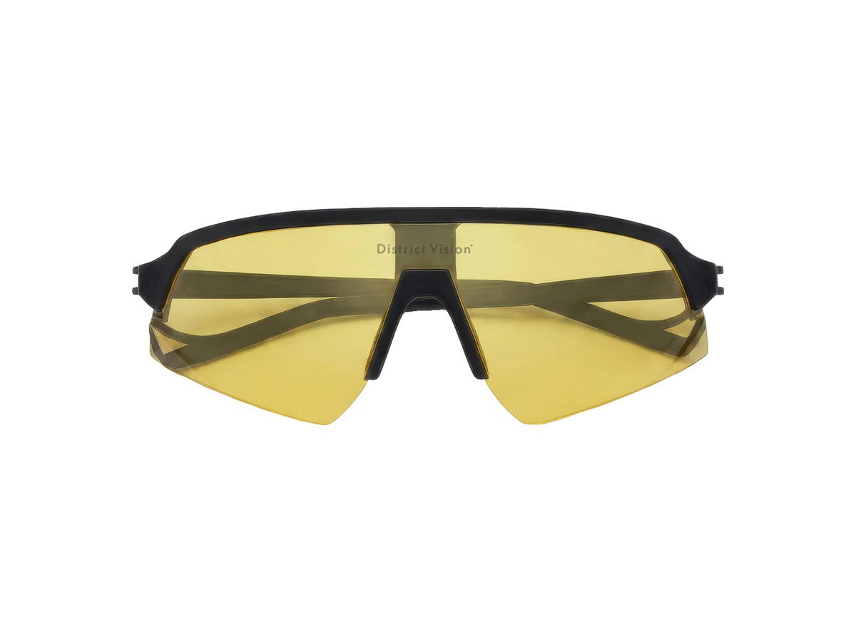 District Vision District Vision Choji Turbo Blade Glasses Black D+ Sports Yellow Lenses