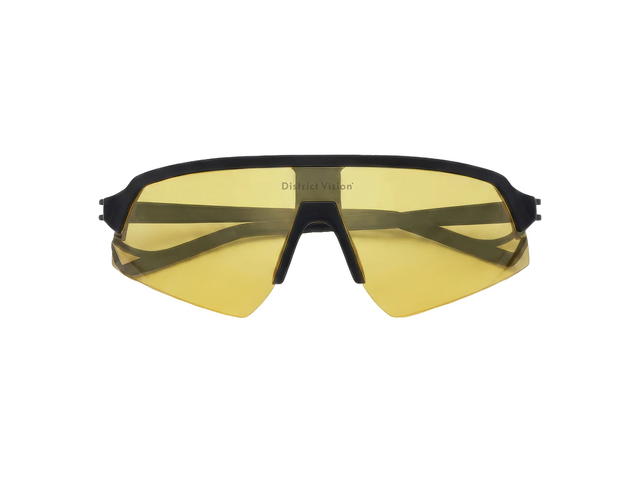 District Vision District Vision Choji Turbo Blade Glasses Black D+ Sports Yellow Lenses - view 1
