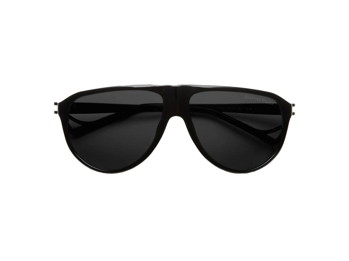 District Vision District Vision Yukari Windshield Glasses Glossy Black D+ Water Gray Lenses