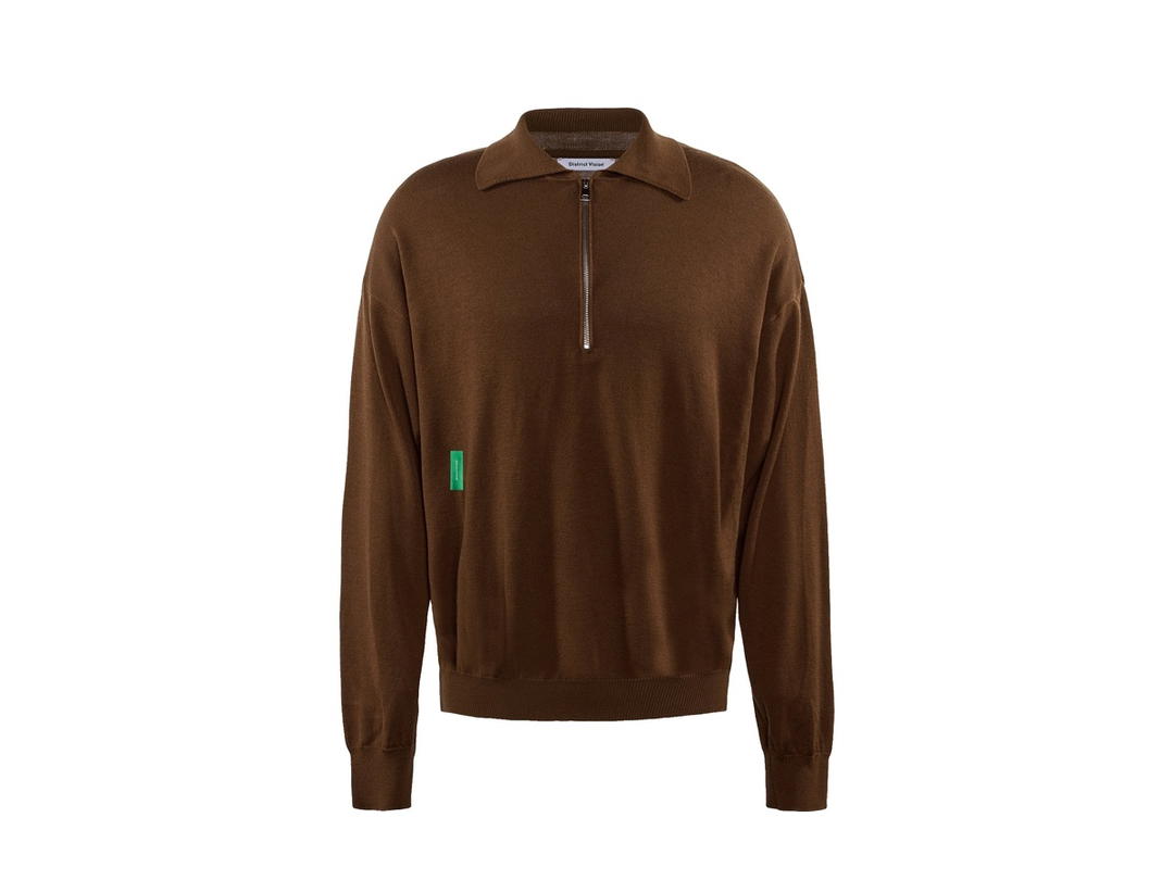 District Vision District Vision Merino Wool Quarter Zip Sweater Espresso