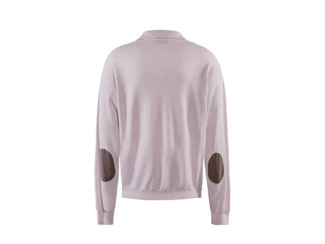 District Vision District Vision Merino Wool Quarter Zip Sweater Lilac Grey - view 2